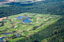 Vue aérienne de Club de golf Landgut Dreihof SÜW à Essingen dans le département Rhénanie-Palatinat, Allemagne