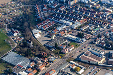 Ancien site Promarkt sur Rabensteinerweg à Speyer dans le département Rhénanie-Palatinat, Allemagne d'en haut