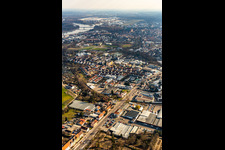 Vue oblique de Speyer dans le département Rhénanie-Palatinat, Allemagne