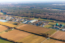 Vue aérienne de Alba Electronics Recycling GmbH à le quartier Niederlustadt in Lustadt dans le département Rhénanie-Palatinat, Allemagne