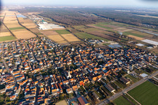 Zeiskam dans le département Rhénanie-Palatinat, Allemagne vue d'en haut
