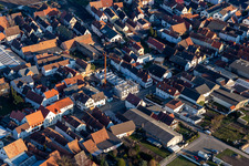 Zeiskam dans le département Rhénanie-Palatinat, Allemagne depuis l'avion