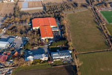 Photographie aérienne de Zone commerciale In der Sauheide, vins Bührmann à Zeiskam dans le département Rhénanie-Palatinat, Allemagne