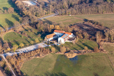 Moulin Zeiskamer à Zeiskam dans le département Rhénanie-Palatinat, Allemagne d'en haut
