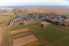 Knittelsheim dans le département Rhénanie-Palatinat, Allemagne d'en haut
