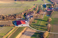 Vue oblique de RANCH à le quartier Herxheim in Herxheim bei Landau dans le département Rhénanie-Palatinat, Allemagne