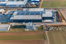 Vue aérienne de Hé à le quartier Herxheim in Herxheim bei Landau dans le département Rhénanie-Palatinat, Allemagne