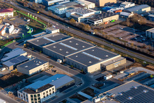 Vue aérienne de Emballage transparent Weber à le quartier Herxheim in Herxheim bei Landau dans le département Rhénanie-Palatinat, Allemagne