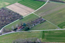 Vue aérienne de Cimetière à Oberhausen dans le département Rhénanie-Palatinat, Allemagne