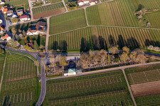 Vue aérienne de Cimetière à Frankweiler dans le département Rhénanie-Palatinat, Allemagne