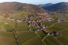 Burrweiler dans le département Rhénanie-Palatinat, Allemagne d'en haut