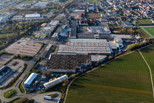 Vue oblique de Locaux de l'usine de Tenneco Automotive Deutschland GmbH à Edenkoben dans le département Rhénanie-Palatinat, Allemagne