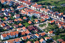 Vue aérienne de Rennbahnstraße x Harzofen à Haßloch dans le département Rhénanie-Palatinat, Allemagne