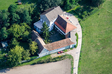 Vue aérienne de Neumühle à Haßloch dans le département Rhénanie-Palatinat, Allemagne