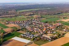 Knittelsheim dans le département Rhénanie-Palatinat, Allemagne hors des airs
