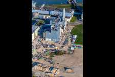 Vue aérienne de Usine de papier Palm GmbH à Wörth am Rhein dans le département Rhénanie-Palatinat, Allemagne