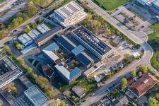 Vue aérienne de Nouveau bâtiment à l'IGS Kandel à Kandel dans le département Rhénanie-Palatinat, Allemagne
