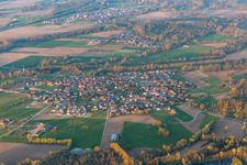 Vue d'oiseau de Forstfeld dans le département Bas Rhin, France