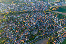 Drusenheim dans le département Bas Rhin, France vue du ciel
