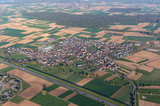 Vue aérienne de Quartier Kürzell in Meißenheim dans le département Bade-Wurtemberg, Allemagne