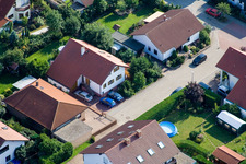 Rue Fritz-Haber à Haßloch dans le département Rhénanie-Palatinat, Allemagne d'en haut