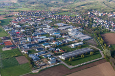 Photographie aérienne de Bahlingen am Kaiserstuhl dans le département Bade-Wurtemberg, Allemagne