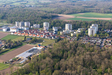 Vue aérienne de Umkirch dans le département Bade-Wurtemberg, Allemagne