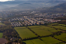 Vue aérienne de Quartier Rieselfeld in Freiburg im Breisgau dans le département Bade-Wurtemberg, Allemagne