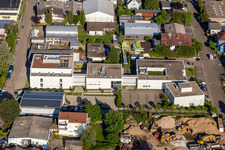 Vue aérienne de Fondation du centre informatique de l'Église à le quartier Eggenstein in Eggenstein-Leopoldshafen dans le département Bade-Wurtemberg, Allemagne