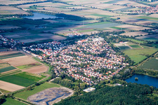 Vue aérienne de Lambsheim dans le département Rhénanie-Palatinat, Allemagne