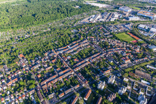 Vue aérienne de TuS Rintheim à le quartier Rintheim in Karlsruhe dans le département Bade-Wurtemberg, Allemagne
