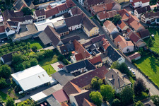Vue oblique de Großkarlbach dans le département Rhénanie-Palatinat, Allemagne
