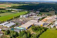 Photographie aérienne de Quincaillerie HORNBACH Bornheim dans la zone industrielle Bornheim à le quartier Dreihof in Bornheim dans le département Rhénanie-Palatinat, Allemagne