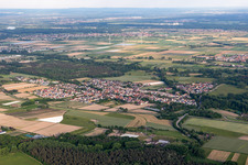 Hanhofen dans le département Rhénanie-Palatinat, Allemagne hors des airs