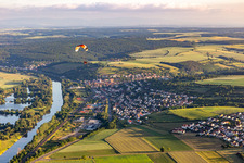 Vue aérienne de Schonungen dans le département Bavière, Allemagne