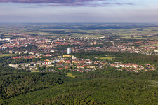 Vue aérienne de Quartier Deutschhof in Schweinfurt dans le département Bavière, Allemagne