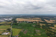 Vue aérienne de Aéroport de Flensburg à le quartier Weiche in Flensburg dans le département Schleswig-Holstein, Allemagne