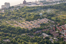 Vue aérienne de Au château d'eau à le quartier Blasberg in Flensburg dans le département Schleswig-Holstein, Allemagne