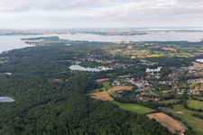Vue aérienne de Péninsule de Holnis à le quartier Bockholm in Glücksburg dans le département Schleswig-Holstein, Allemagne