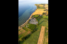 Vue aérienne de Camping à le quartier Habernis in Steinberg dans le département Schleswig-Holstein, Allemagne