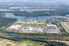 Zone industrielle d'Oberwald à Wörth am Rhein dans le département Rhénanie-Palatinat, Allemagne d'en haut
