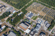Vue aérienne de KIT Nord, Grabener Straße à le quartier Leopoldshafen in Eggenstein-Leopoldshafen dans le département Bade-Wurtemberg, Allemagne