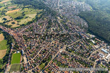 Vue oblique de Jockgrim dans le département Rhénanie-Palatinat, Allemagne
