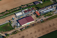 Vue aérienne de Agriculteur biologique Kugelmann à Kandel dans le département Rhénanie-Palatinat, Allemagne