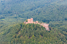 Château de Trifels à le quartier Bindersbach in Annweiler am Trifels dans le département Rhénanie-Palatinat, Allemagne d'en haut