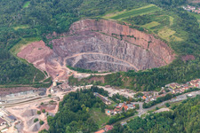 Vue aérienne de Carrière à Albersweiler dans le département Rhénanie-Palatinat, Allemagne