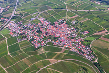 Birkweiler dans le département Rhénanie-Palatinat, Allemagne depuis l'avion