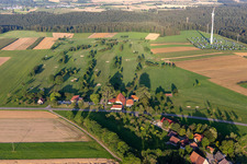 Vue aérienne de Club de golf Alpirsbach eV à le quartier Peterzell in Alpirsbach dans le département Bade-Wurtemberg, Allemagne