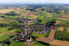 Vue aérienne de Quartier Hailtingen in Dürmentingen dans le département Bade-Wurtemberg, Allemagne