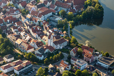 Vue aérienne de Hôpital du Saint-Esprit à Bad Waldsee dans le département Bade-Wurtemberg, Allemagne
